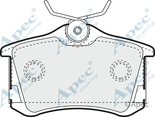 APEC BRAKING Комплект тормозных колодок, дисковый тормоз PAD1249